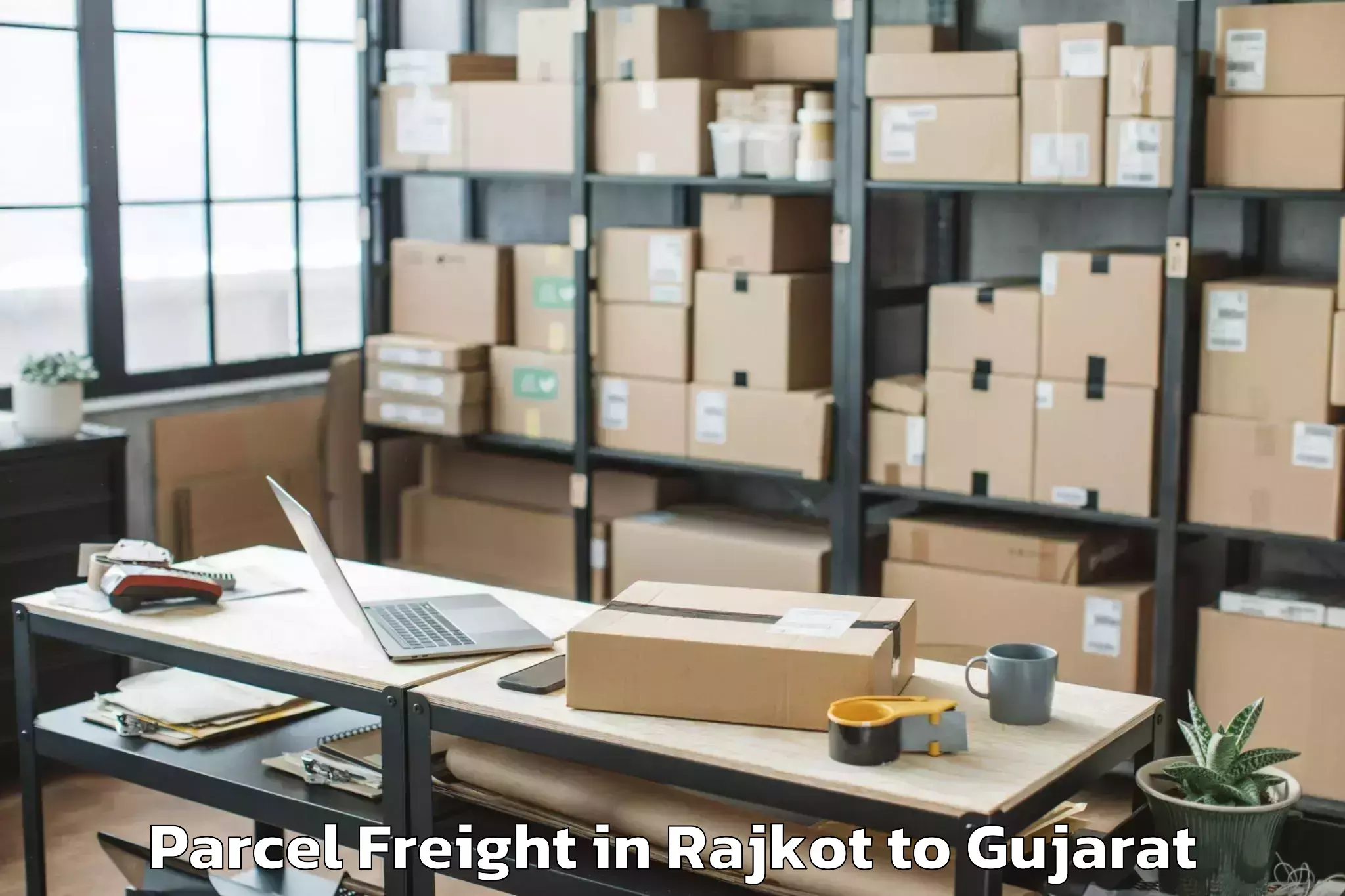 Efficient Rajkot to Samri Parcel Freight